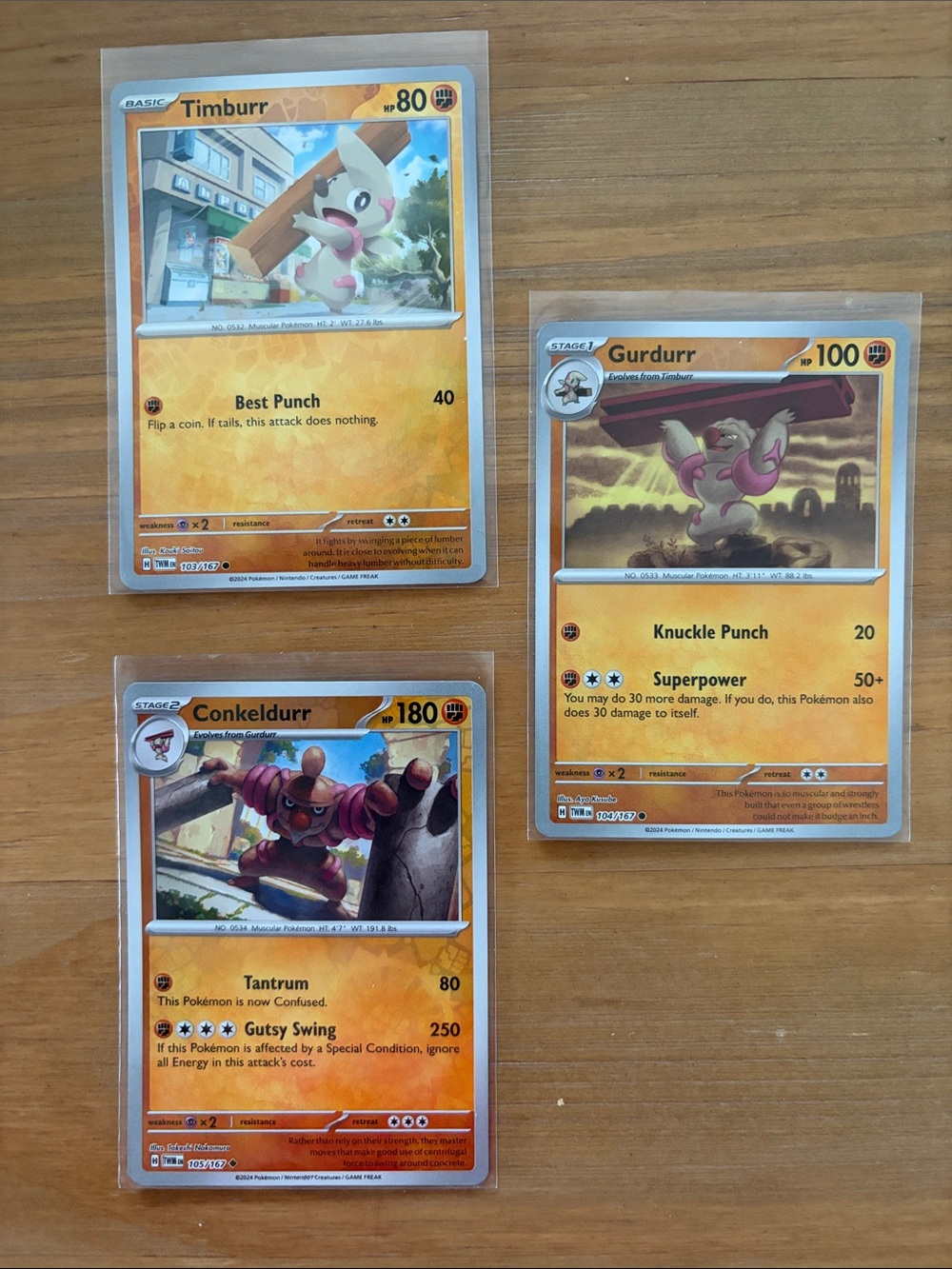 Timburr Gurdurr Conkeldurr Evolution Pokémon Card Lot ✨5/$25✨